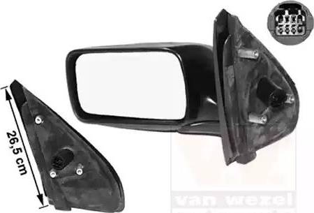 Van Wezel 0145807 - Зовнішнє дзеркало autocars.com.ua