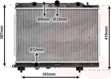 Van Wezel 02002154 - Радіатор, охолодження двигуна autocars.com.ua