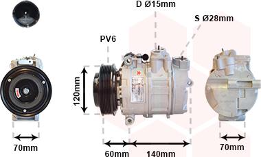 Van Wezel 0200K050 - Компресор, кондиціонер autocars.com.ua