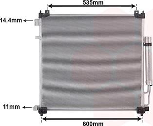 Van Wezel 02015708 - Конденсатор, кондиціонер autocars.com.ua