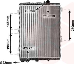 Van Wezel 03002038 - Радіатор, охолодження двигуна autocars.com.ua