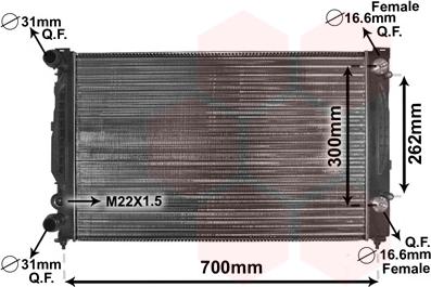 Van Wezel 03002122 - Радиатор, охлаждение двигателя avtokuzovplus.com.ua