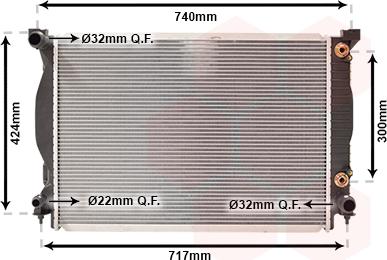 Van Wezel 03002205 - Радиатор, охлаждение двигателя avtokuzovplus.com.ua