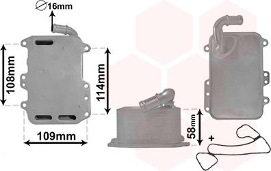 Van Wezel 03003405 - Масляний радіатор, рухове масло autocars.com.ua