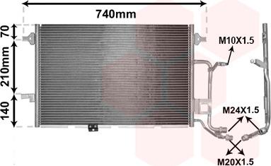 Van Wezel 03005137 - Конденсор кондиціонера AUDI A6 25TDi 97-04 Van Wezel autocars.com.ua