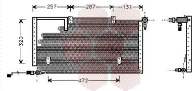Van Wezel 03005138 - Конденсатор, кондиціонер autocars.com.ua