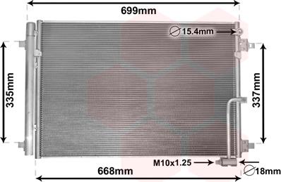 Van Wezel 03005368 - Конденсатор, кондиціонер autocars.com.ua