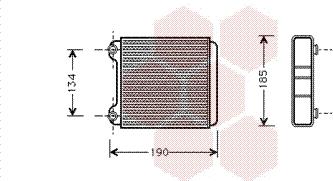 Van Wezel 03006183 - Теплообмінник, опалення салону autocars.com.ua