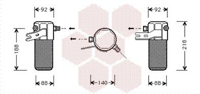 Van Wezel 0300D012 - Осушитель, кондиционер avtokuzovplus.com.ua