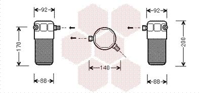 Van Wezel 0300D303 - Осушувач, кондиціонер autocars.com.ua