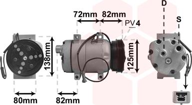 Van Wezel 0300D347 - Осушувач, кондиціонер autocars.com.ua