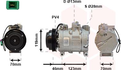 Van Wezel 0300K015 - Компрессор кондиционера autodnr.net