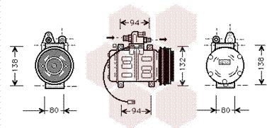 Van Wezel 0300K180 - Компрессор кондиционера avtokuzovplus.com.ua