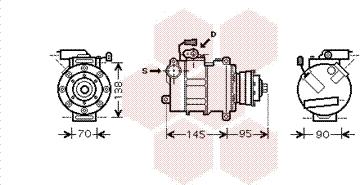 Van Wezel 0300K180 - Компресор, кондиціонер autocars.com.ua