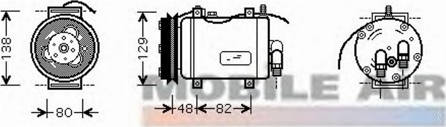 Van Wezel 0300K228 - Компрессор кондиционера autodnr.net