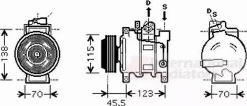 Van Wezel 0300K281 - Компрессор кондиционера avtokuzovplus.com.ua