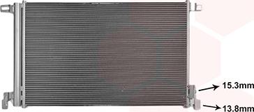 Van Wezel 03015711 - Конденсатор, кондиціонер autocars.com.ua