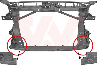 Van Wezel 0336678 - Супорт радиатора, передняя планка avtokuzovplus.com.ua