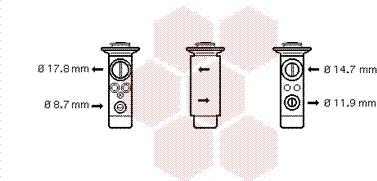 Van Wezel 06001239 - Расширительный клапан, кондиционер avtokuzovplus.com.ua