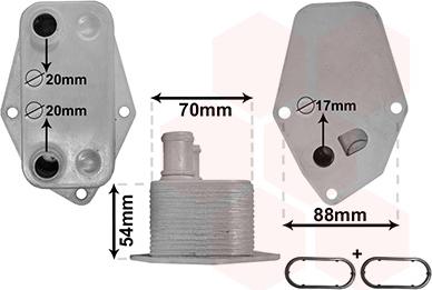 Van Wezel 06003557 - Масляный радиатор, двигательное масло avtokuzovplus.com.ua