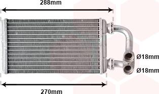 Van Wezel 06006173 - Теплообменник, отопление салона avtokuzovplus.com.ua