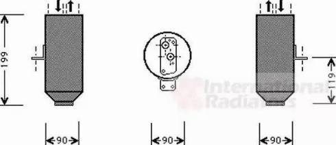 Van Wezel 0600D223 - Осушувач, кондиціонер autocars.com.ua