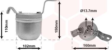 Van Wezel 0600D224 - Осушитель, кондиционер autodnr.net
