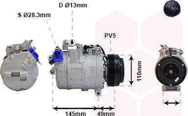 Van Wezel 0600K017 - Компрессор кондиционера autodnr.net