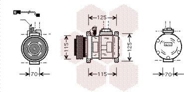 Van Wezel 0600K066 - Компресор, кондиціонер autocars.com.ua