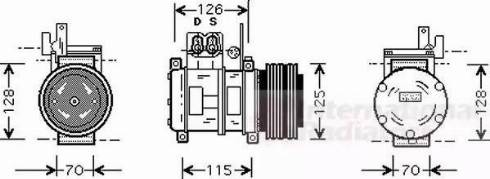 Van Wezel 0600K073 - Компрессор кондиционера autodnr.net