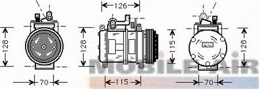 Van Wezel 0600K227 - Компрессор кондиционера avtokuzovplus.com.ua