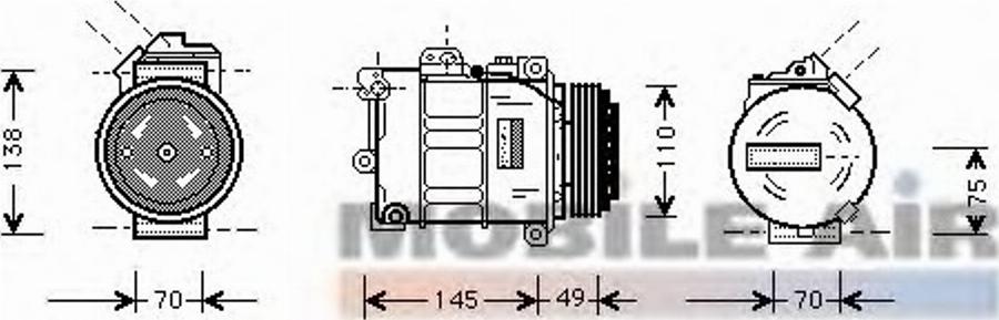 Van Wezel 0600K237 - Компрессор кондиционера avtokuzovplus.com.ua