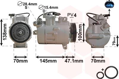 Van Wezel 0600K306 - Компрессор кондиционера autodnr.net