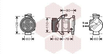 Van Wezel 0600K316 - Компрессор кондиционера autodnr.net