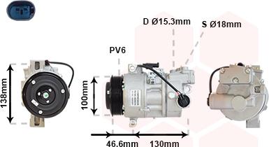 Van Wezel 0600K319 - Компресор, кондиціонер autocars.com.ua