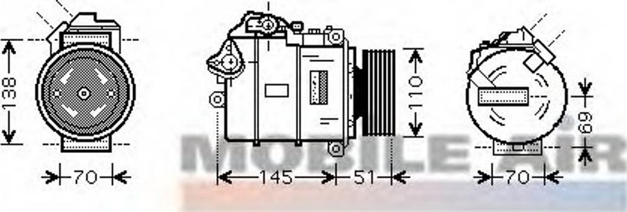 Van Wezel 0600K320 - Компрессор кондиционера avtokuzovplus.com.ua