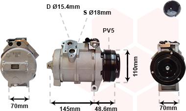 Van Wezel 0600K334 - Компресор, кондиціонер autocars.com.ua