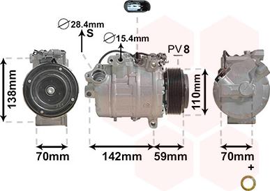 Van Wezel 0600K418 - Компресор, кондиціонер autocars.com.ua