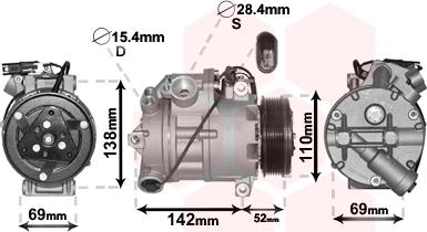 Van Wezel 0600K442 - Компресор, кондиціонер autocars.com.ua