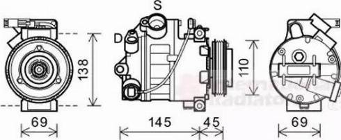 Van Wezel 0600K444 - Компресор, кондиціонер autocars.com.ua