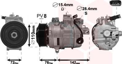 Van Wezel 0600K486 - Компрессор кондиционера avtokuzovplus.com.ua