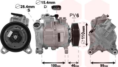 Van Wezel 0600K489 - Компресор, кондиціонер autocars.com.ua