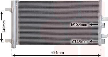 Van Wezel 06015704 - Конденсатор, кондиціонер autocars.com.ua