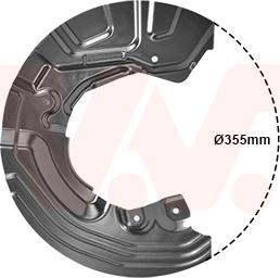 Van Wezel 0628371 - Відбивач, диск гальмівного механізму autocars.com.ua