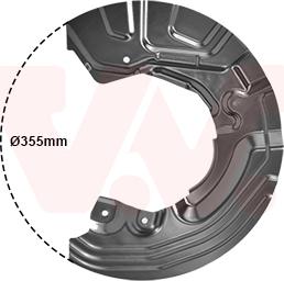 Van Wezel 0628372 - Відбивач, диск гальмівного механізму autocars.com.ua