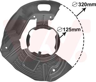 Van Wezel 0639372 - Відбивач, диск гальмівного механізму autocars.com.ua