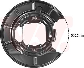 Van Wezel 0639373 - Відбивач, диск гальмівного механізму autocars.com.ua