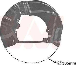 Van Wezel 0655371 - Відбивач, диск гальмівного механізму autocars.com.ua