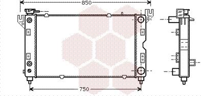 Van Wezel 07002028 - Радиатор, охлаждение двигателя avtokuzovplus.com.ua