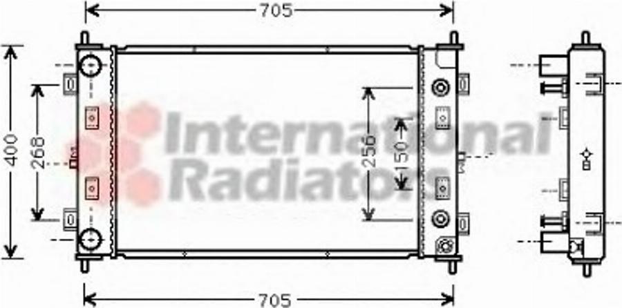 Van Wezel 07002034 - Радиатор, охлаждение двигателя autodnr.net